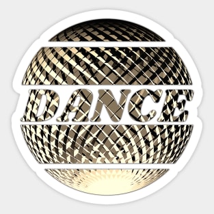 Dance golden disco ball Sticker